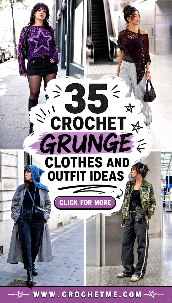 35 Crochet Grunge Clothes and outfit ideas - 35 Crochet Grunge Clothes and outfit ideas