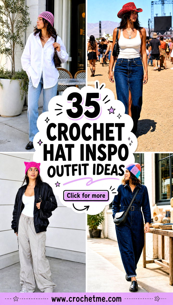 35 Crochet Hat Inspo outfit ideas - 35 Crochet Hat Inspo outfit ideas