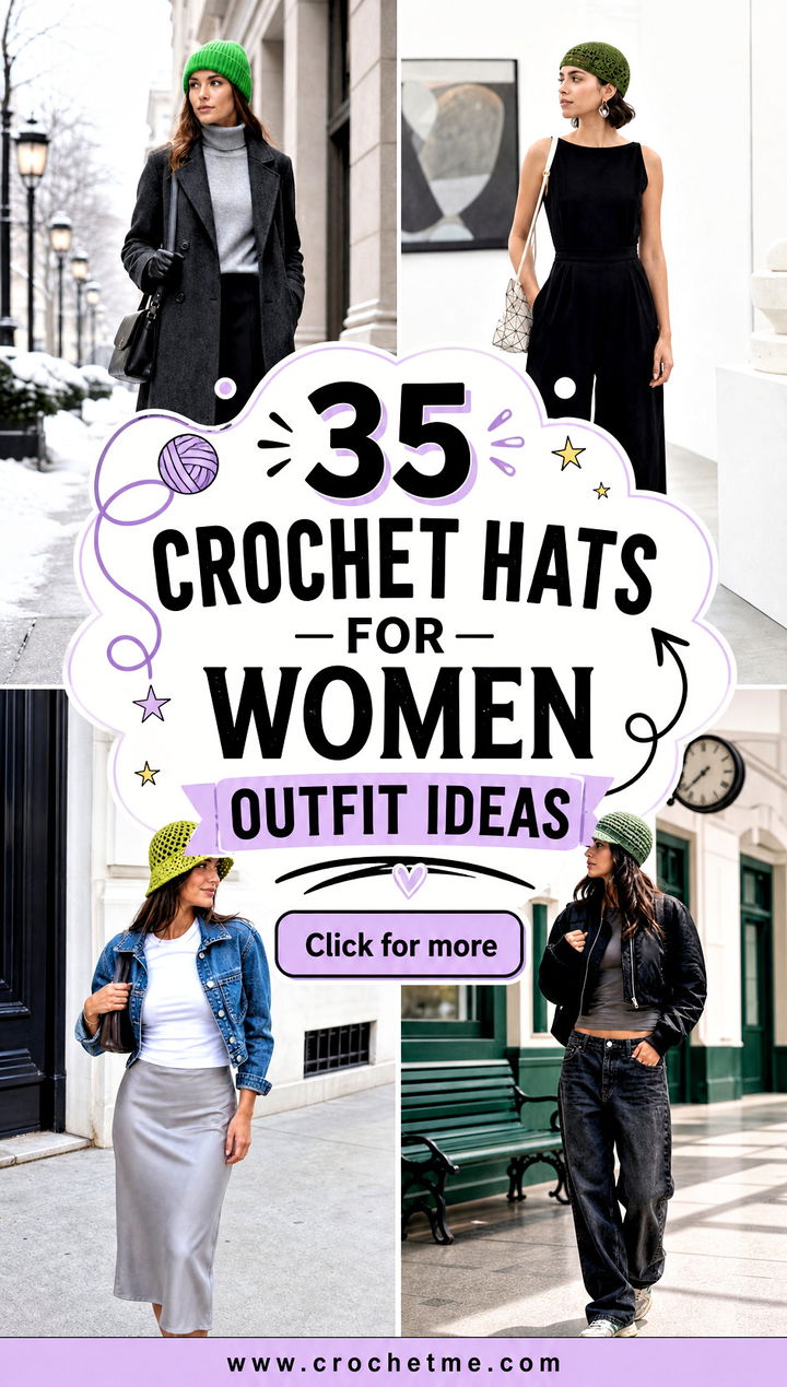 35 Crochet Hats For Women outfit ideas - 35 Crochet Hats For Women outfit ideas
