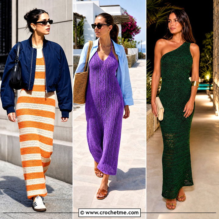 35 Crochet Knit Dress Outfit Ideas for Chic Seasonal Style