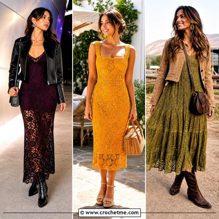 35 Crochet Lace Dress Outfit Ideas for Romantic Occasions
