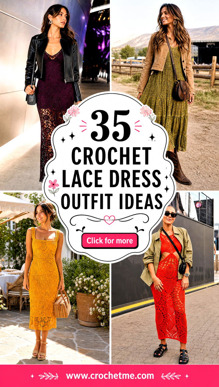 35 Crochet Lace Dress outfit ideas - 35 Crochet Lace Dress outfit ideas