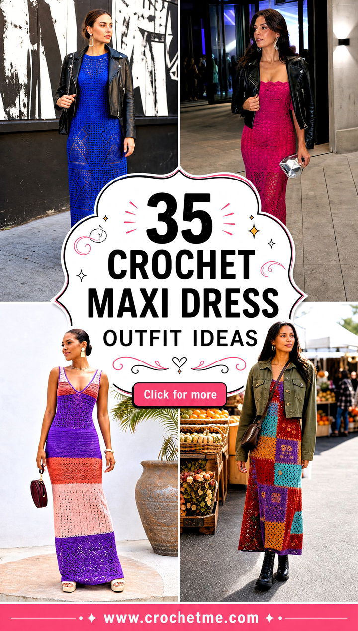 35 Crochet Maxi Dress outfit ideas - 35 Crochet Maxi Dress outfit ideas