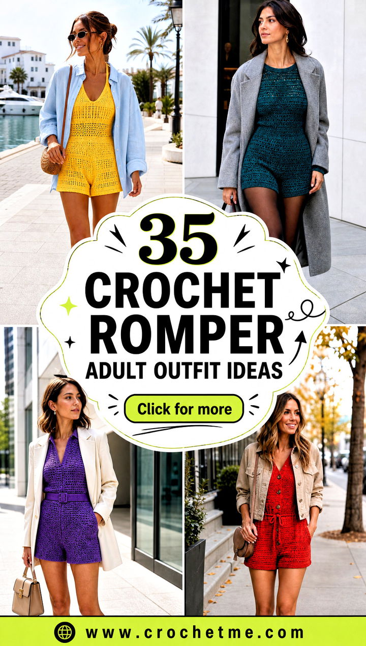 35 Crochet Romper Adult outfit ideas - 35 Crochet Romper Adult outfit ideas