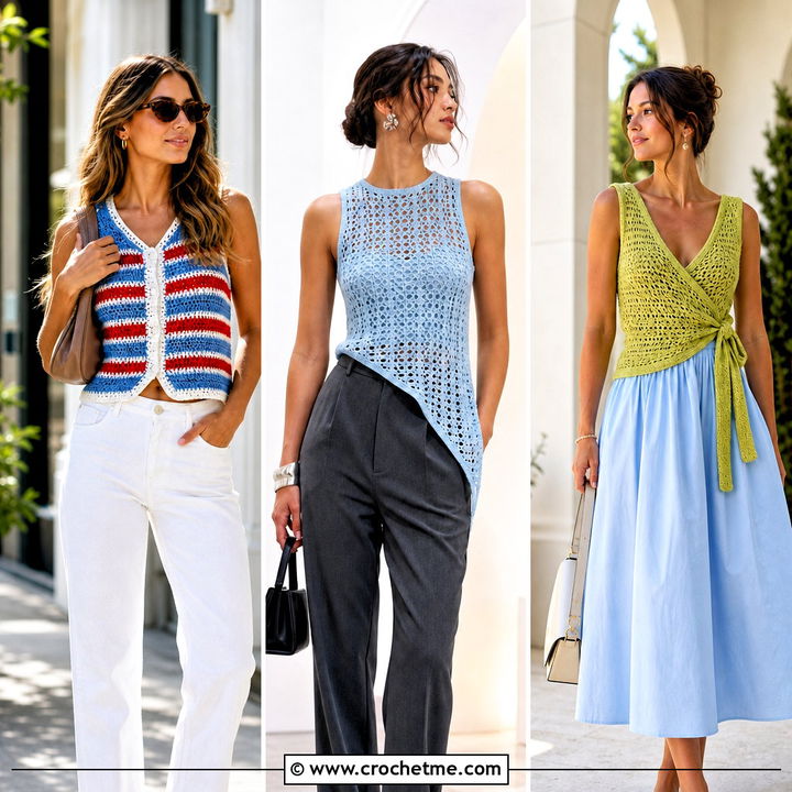 35 Crochet Summer Vest Outfit Ideas for Chic Warm-Weather Looks