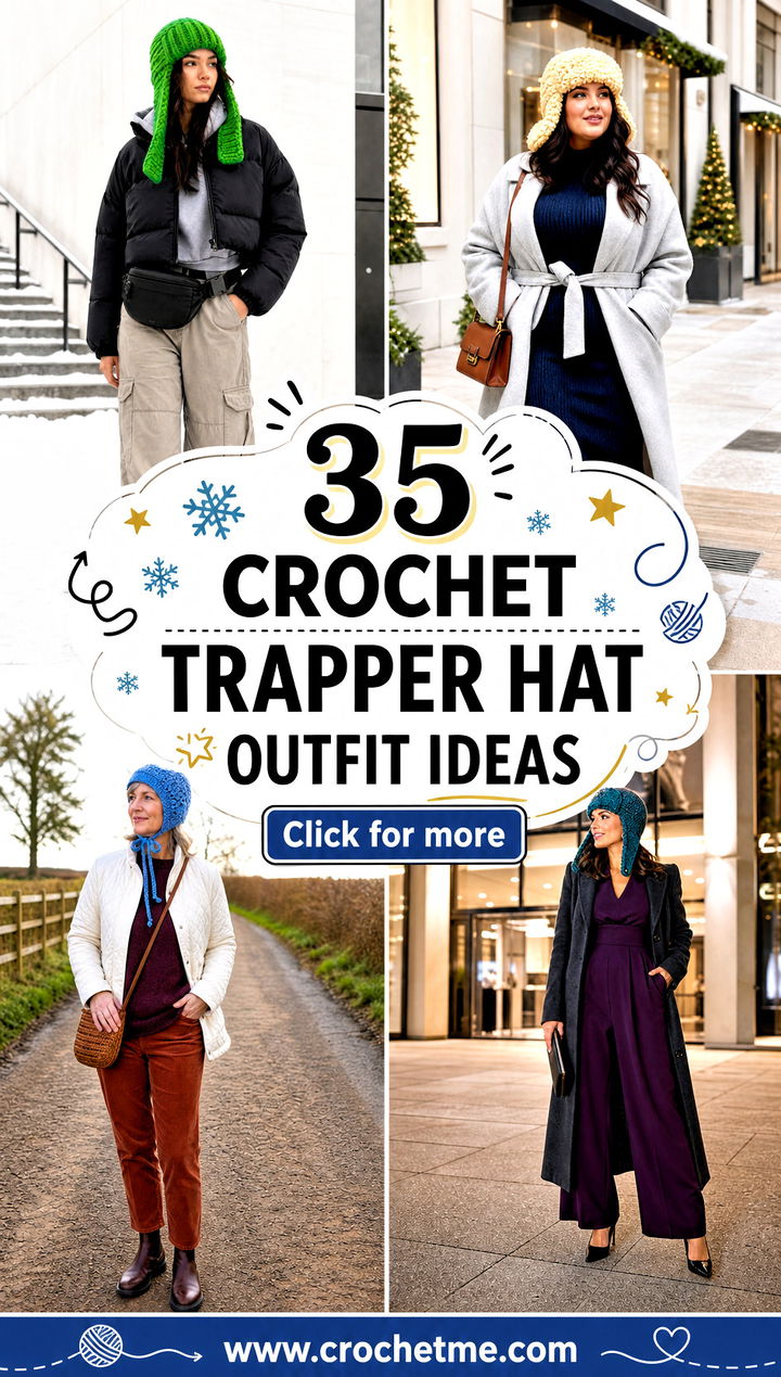 35 Crochet Trapper Hat outfit ideas - 35 Crochet Trapper Hat outfit ideas