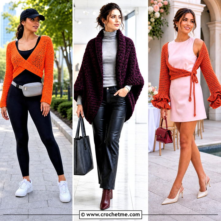 35 Crochet Wrap Shrug Outfit Ideas for Trendy Layered Looks