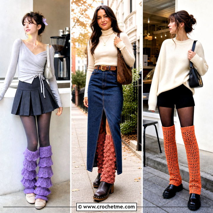 35 Crocheted Leg Warmers Outfit Ideas for Cozy Winter Style