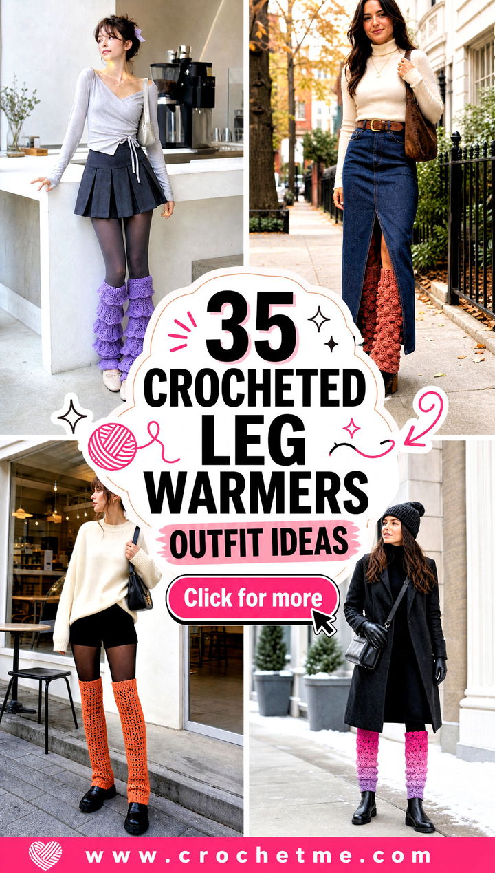 35 Crocheted Leg Warmers outfit ideas - 35 Crocheted Leg Warmers outfit ideas