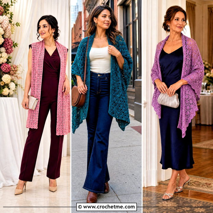 35 Crocheted Shawls and Wraps Outfit Ideas for Every Season