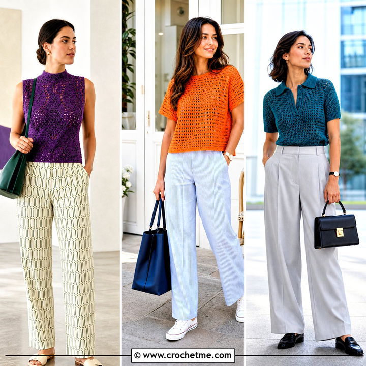 35 Crocheted Summer Tops Outfit Ideas for Sunny-Day Style