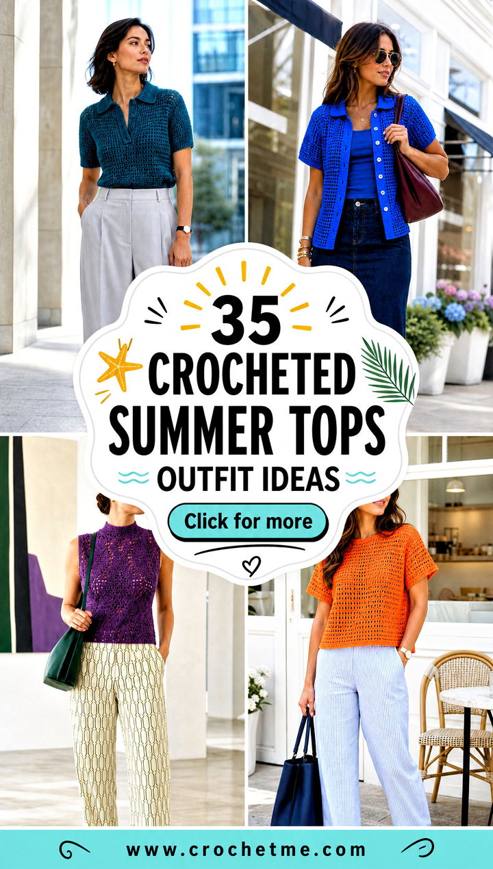 35 Crocheted Summer Tops outfit ideas - 35 Crocheted Summer Tops outfit ideas