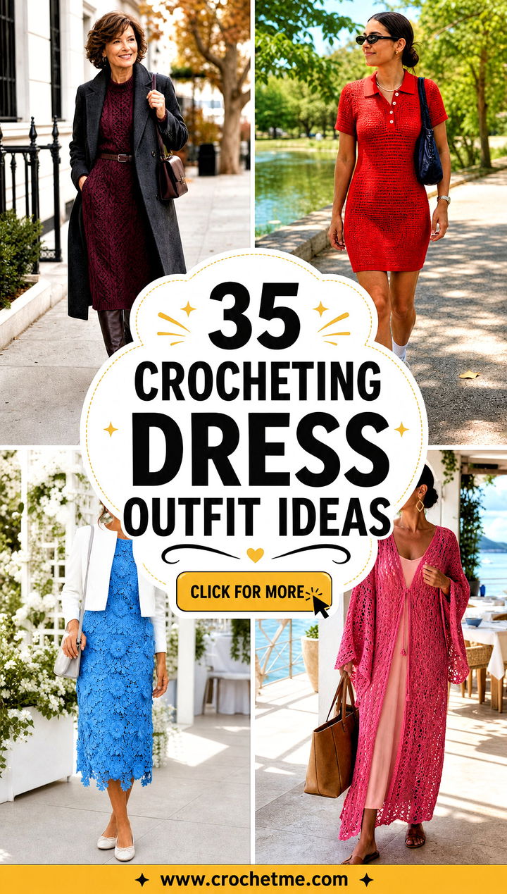 35 Crocheting Dress outfit ideas - 35 Crocheting Dress outfit ideas