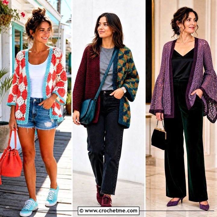 35 Demon Slayer Crochet Cardigan Outfit Ideas for Anime Fans
