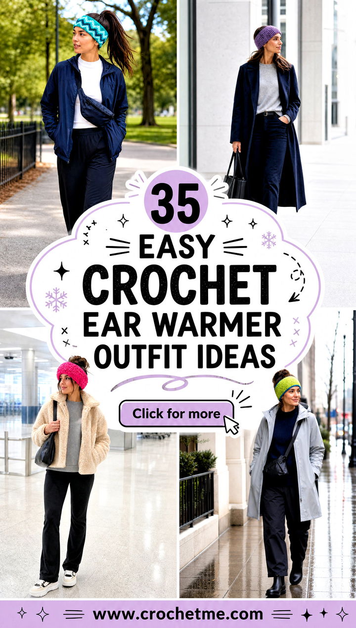 35 Easy Crochet Ear Warmer outfit ideas - 35 Easy Crochet Ear Warmer outfit ideas