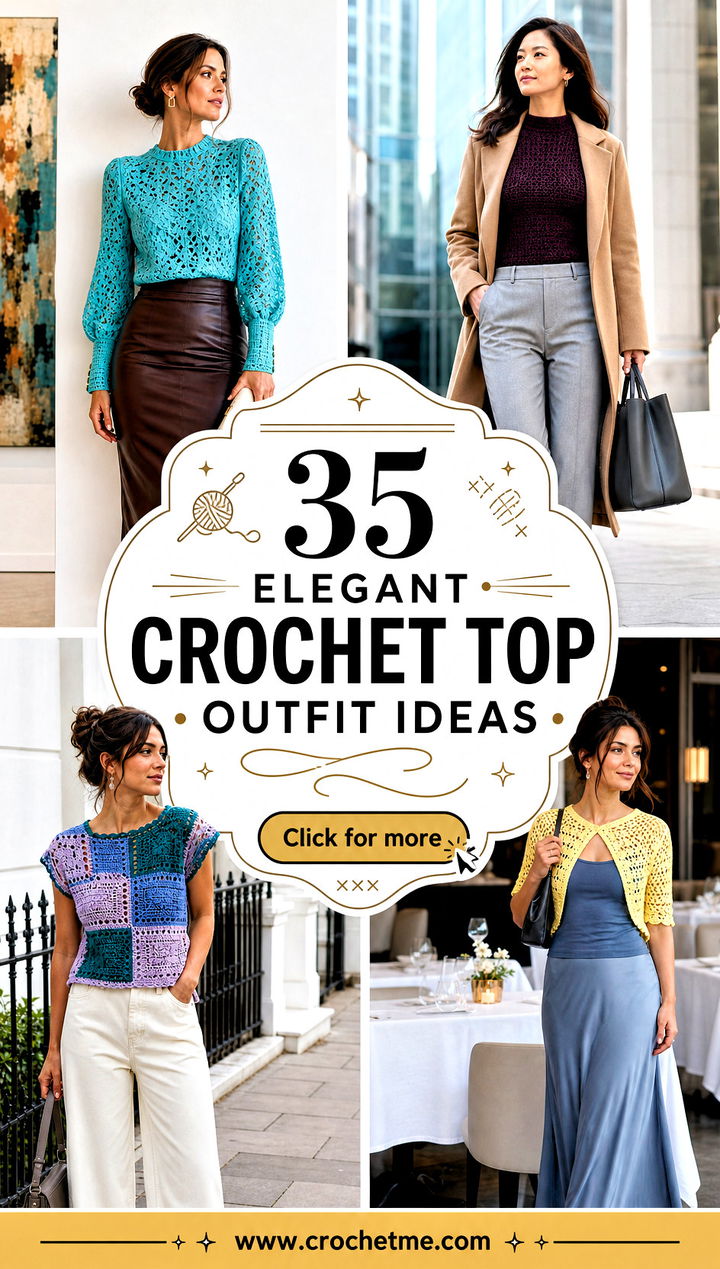 35 Elegant Crochet Top outfit ideas - 35 Elegant Crochet Top outfit ideas