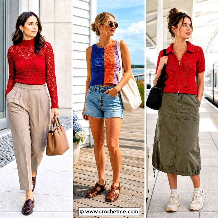 35 Fitted Crochet Top Outfit Ideas: Flattering Summer Looks