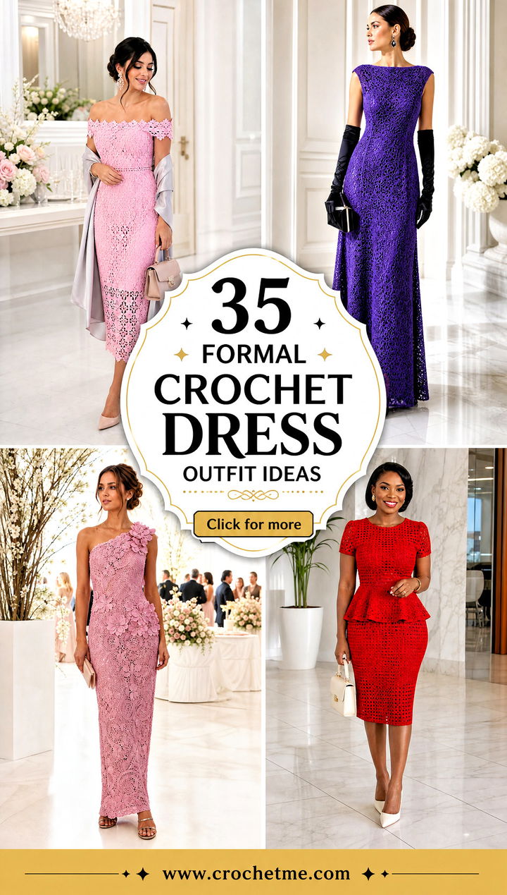 35 Formal Crochet Dress outfit ideas - 35 Formal Crochet Dress outfit ideas