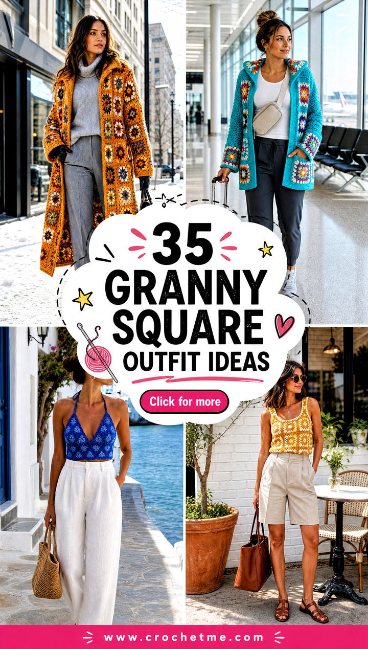 35 Granny Square Outfit ideas - 35 Granny Square Outfit ideas