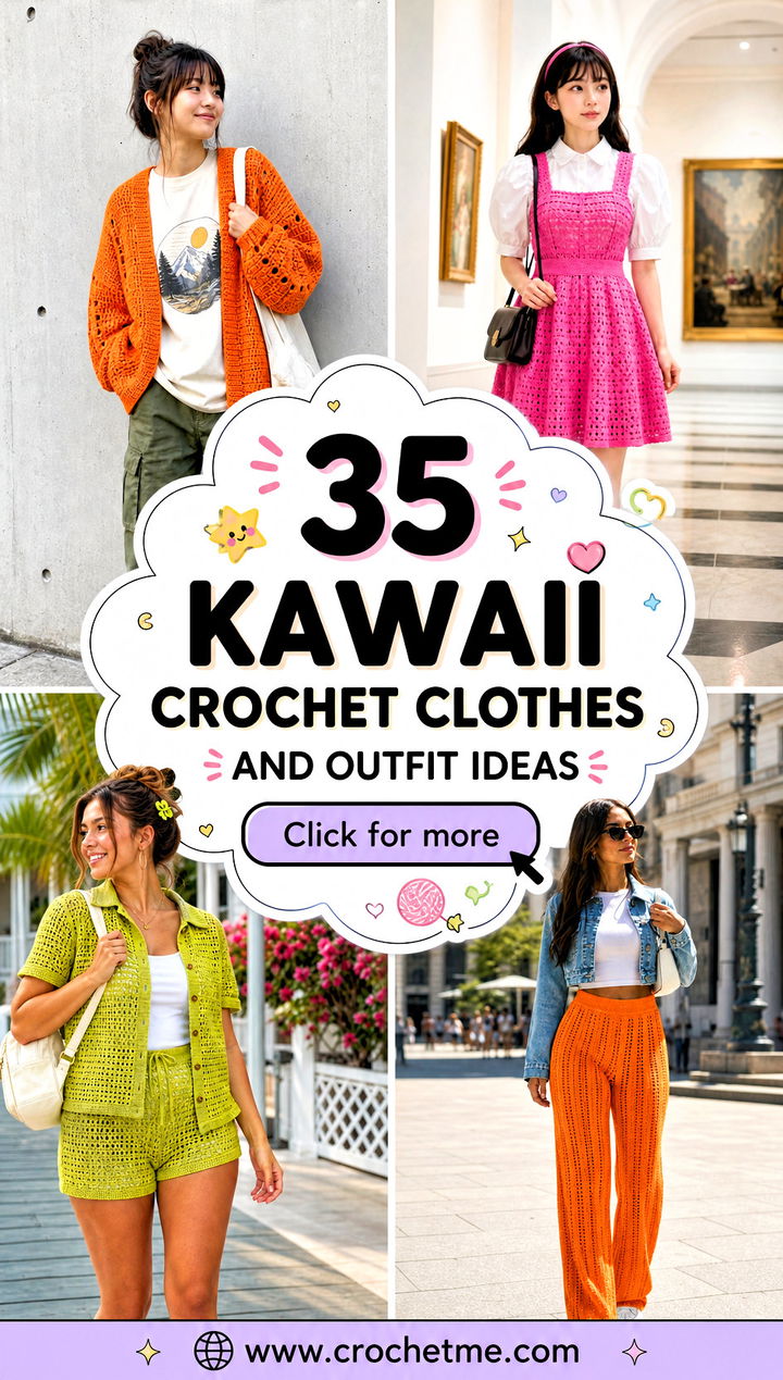 35 Kawaii Crochet Clothes and outfit ideas - 35 Kawaii Crochet Clothes and outfit ideas