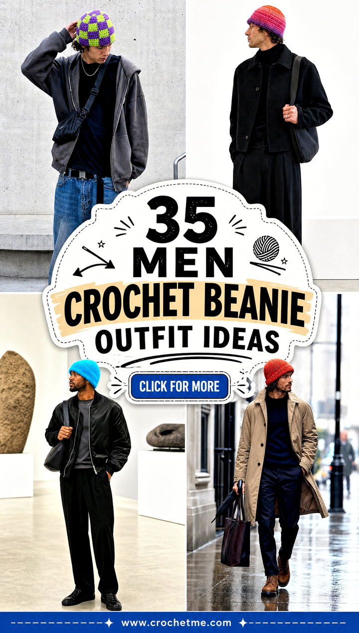 35 Men Crochet Beanie outfit ideas - 35 Men Crochet Beanie outfit ideas