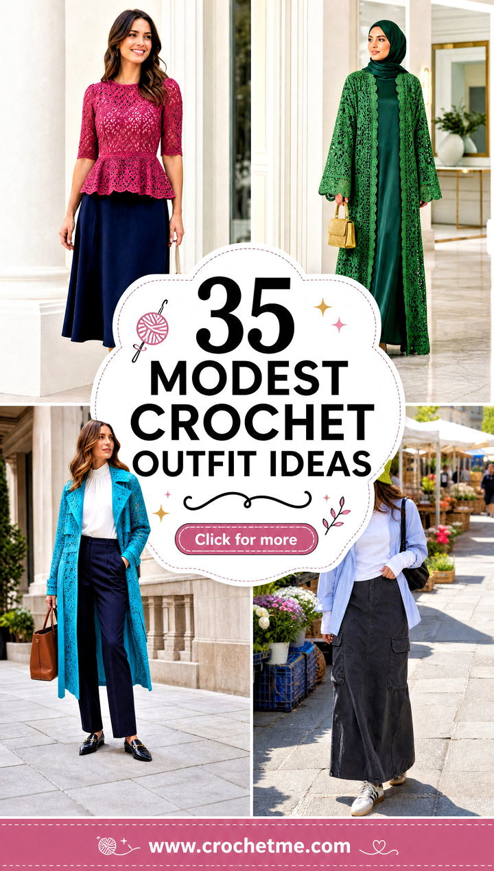 35 Modest Crochet Outfit Ideas - 35 Modest Crochet Outfit Ideas