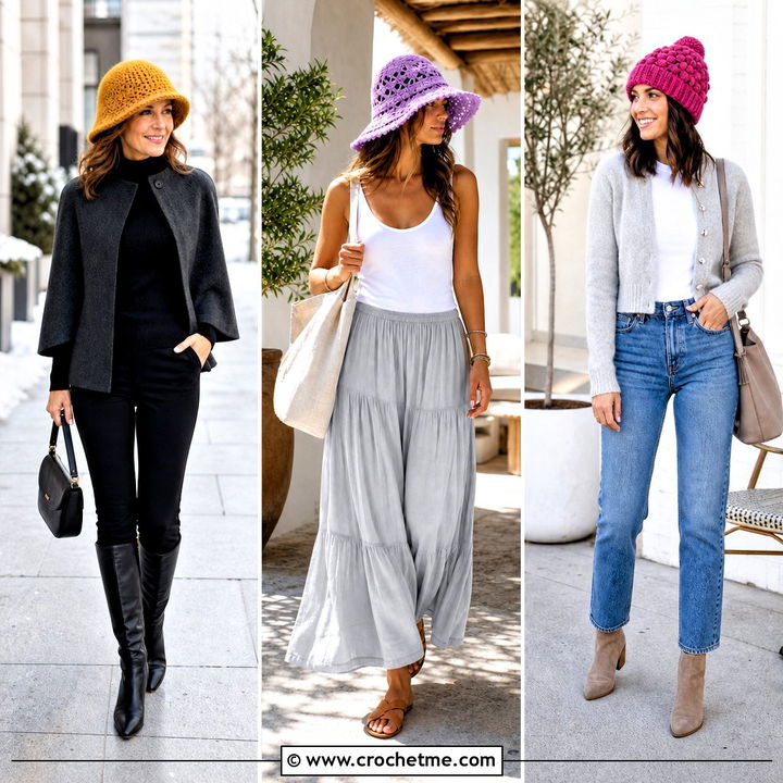 35 Mohair Crochet Hat Outfit Ideas for Cold-Weather Style