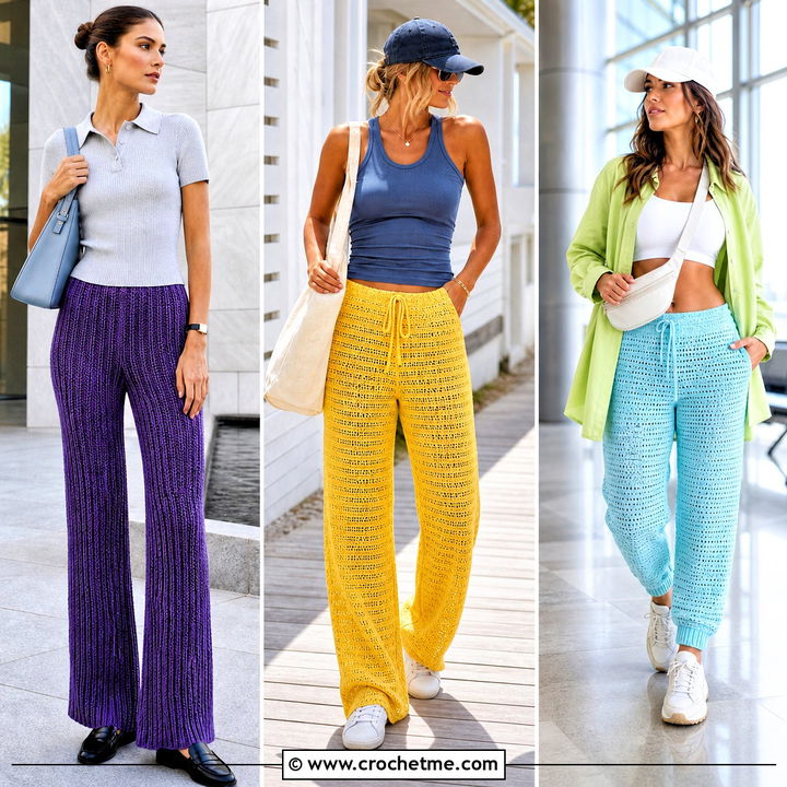 35 Summer Crochet Pants Outfit Ideas for Breezy Vacation Style