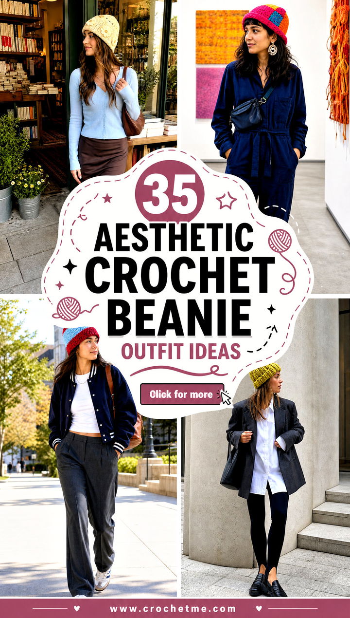 35 aesthetic crochet beanie outfit ideas - 35 aesthetic crochet beanie outfit ideas