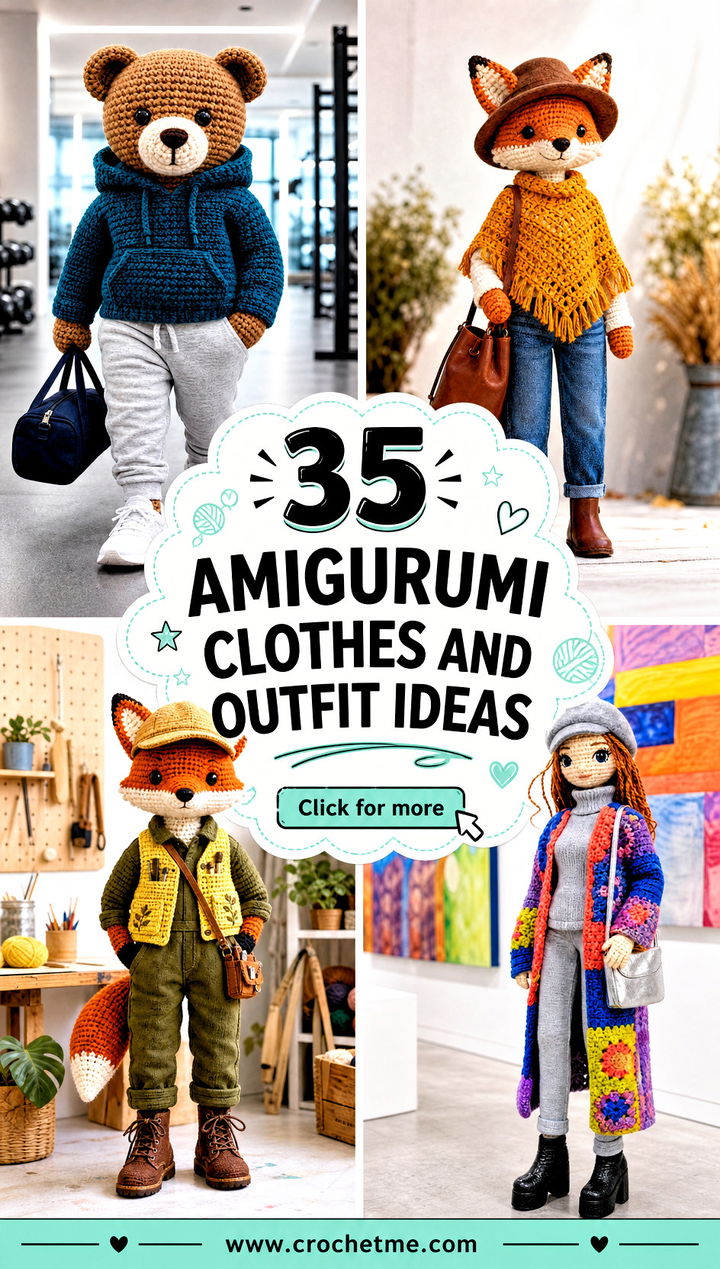 35 amigurumi clothes and outfit ideas - 35 amigurumi clothes and outfit ideas