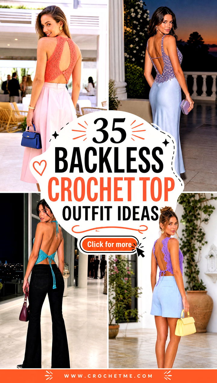 35 backless crochet top outfit ideas - 35 backless crochet top outfit ideas