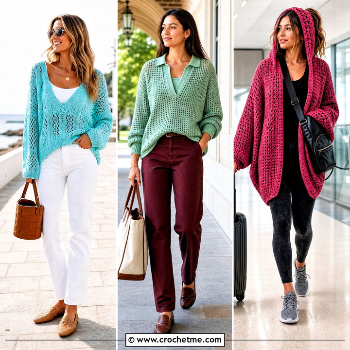 35 Baggy Crochet Sweater Outfit Ideas for Cozy Street Style