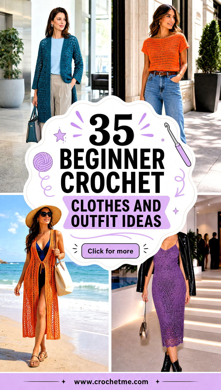 35 beginner crochet clothes and outfit ideas - 35 beginner crochet clothes and outfit ideas