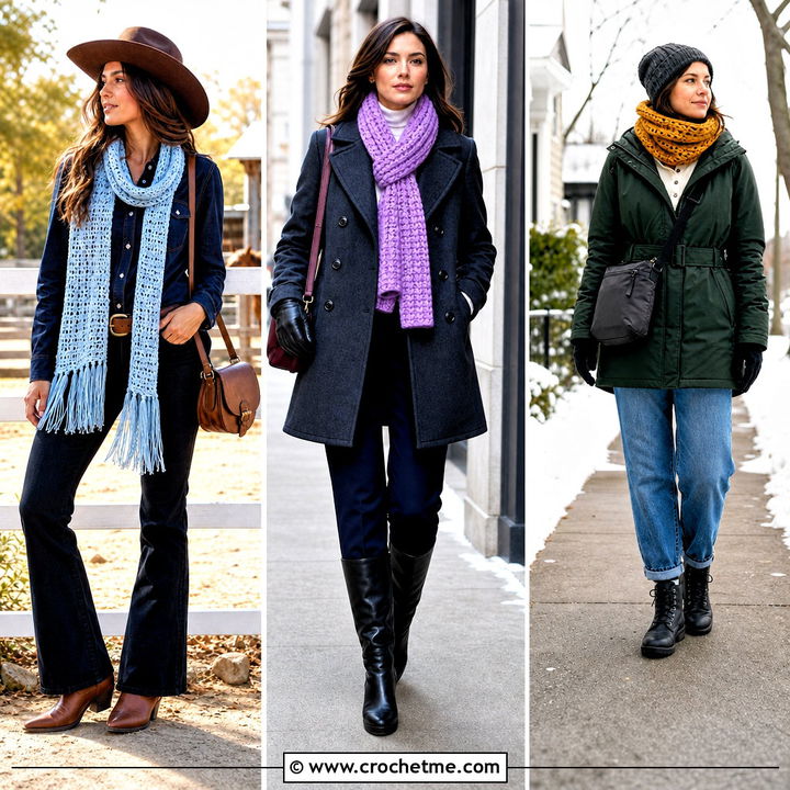 35 Beginner Crochet Scarf Outfit Ideas for Cozy First Projects