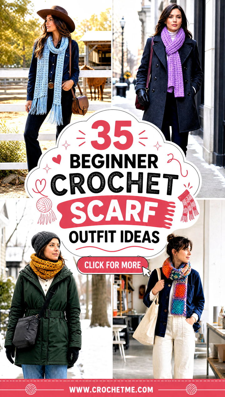 35 beginner crochet scarf outfit ideas - 35 beginner crochet scarf outfit ideas