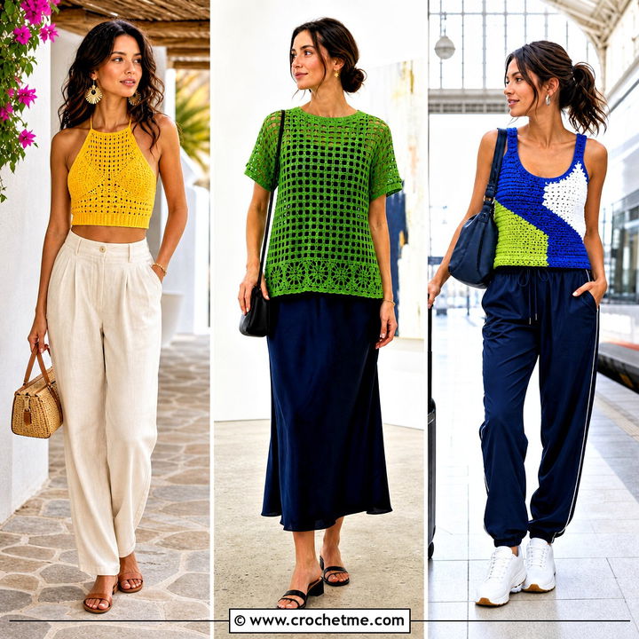 35 Beginner Crochet Tops Outfit Ideas for Easy Daily Styling