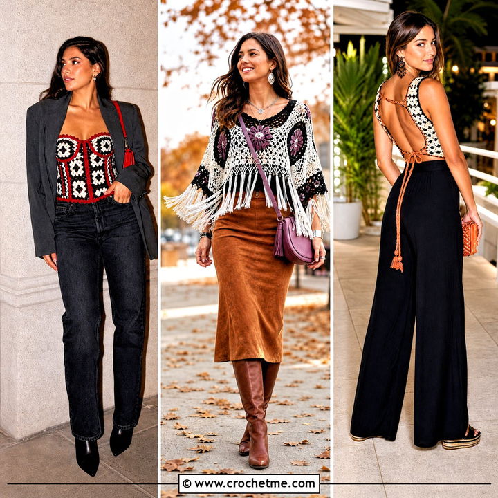 35 Black and White Crochet Top Outfit Ideas for Modern Style