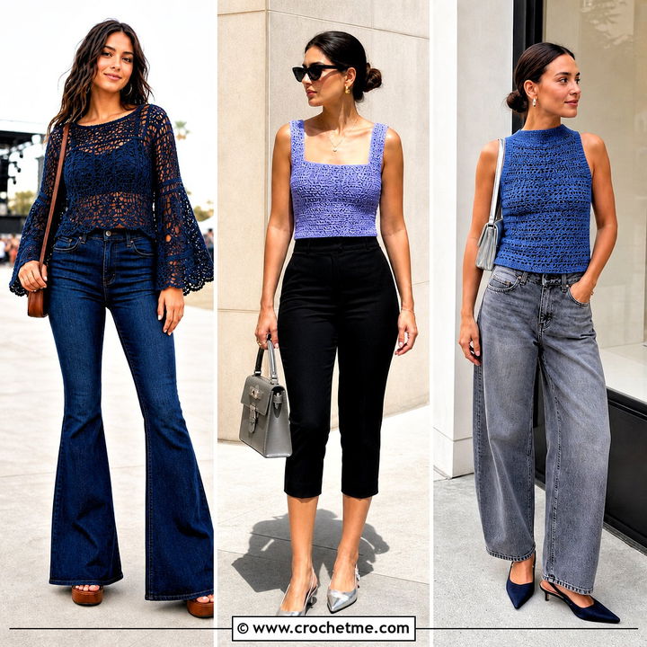 35 Blue Crochet Top Outfit Ideas for Breezy Summer Style