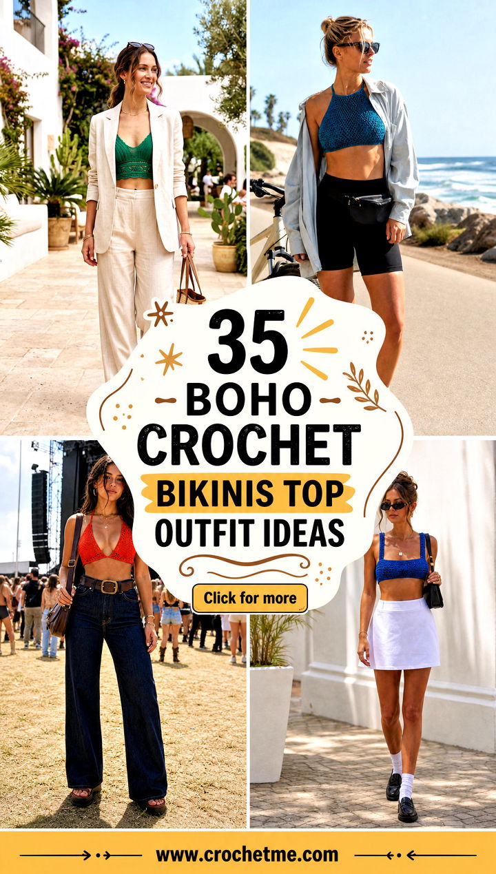35 boho crochet bikinis top outfit ideas - 35 boho crochet bikinis top outfit ideas
