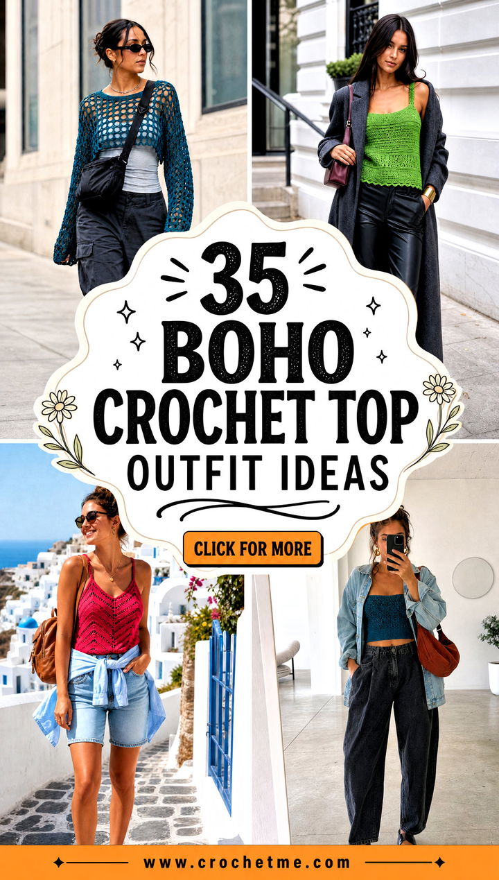 35 boho crochet top outfit ideas - 35 boho crochet top outfit ideas