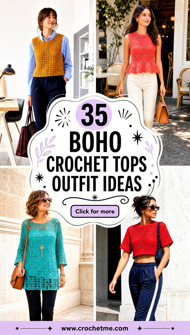 35 boho crochet tops outfit ideas - 35 boho crochet tops outfit ideas
