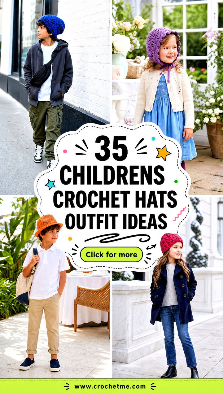 35 childrens crochet hats outfit ideas - 35 childrens crochet hats outfit ideas