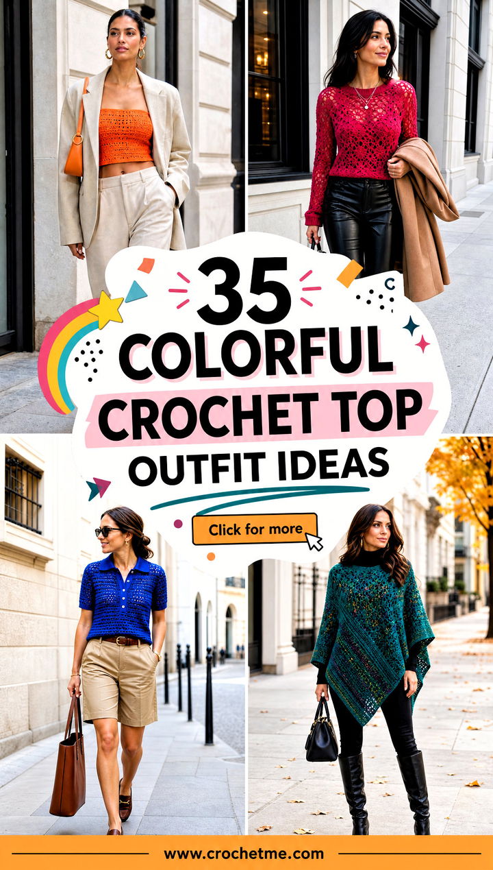 35 colorful crochet top outfit ideas - 35 colorful crochet top outfit ideas