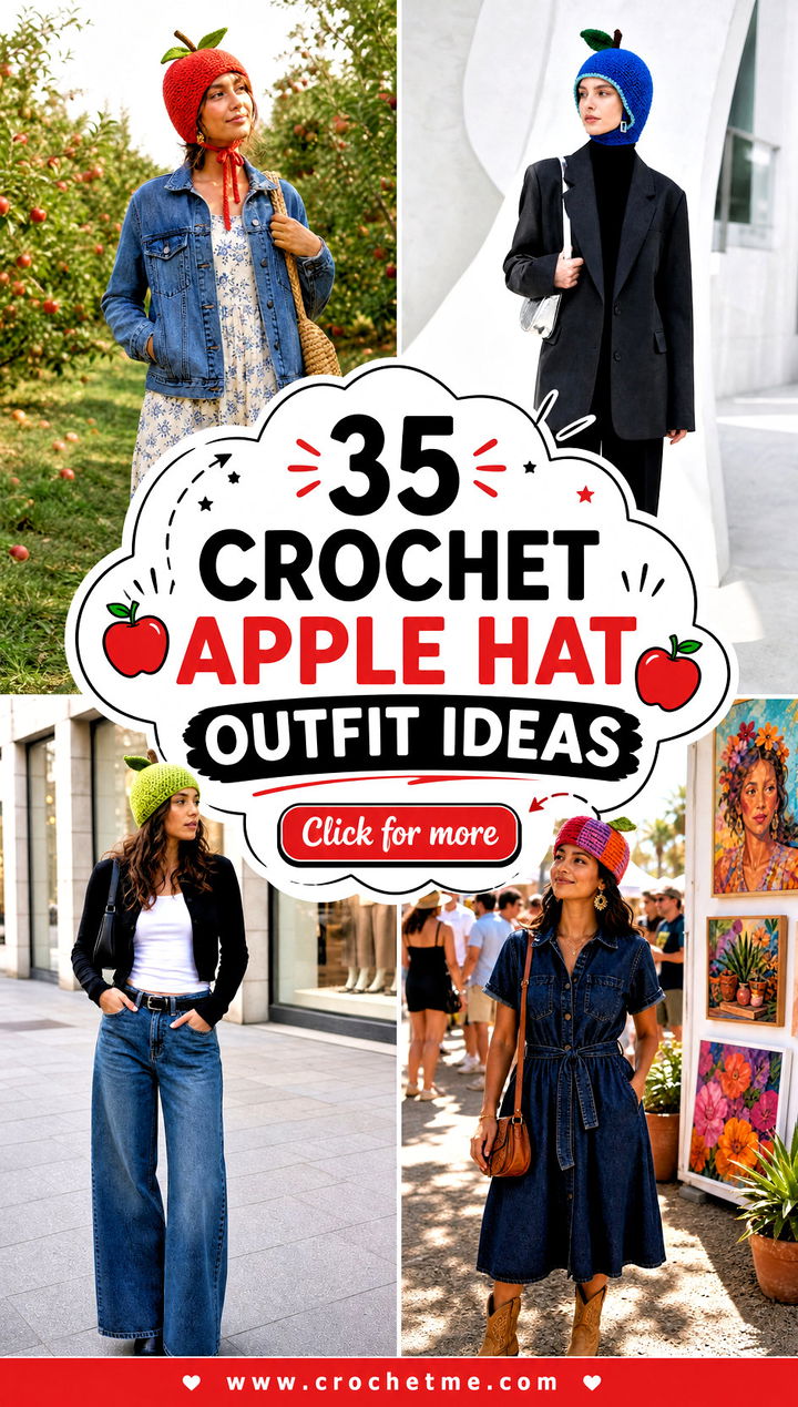 35 crochet apple hat outfit ideas - 35 crochet apple hat outfit ideas