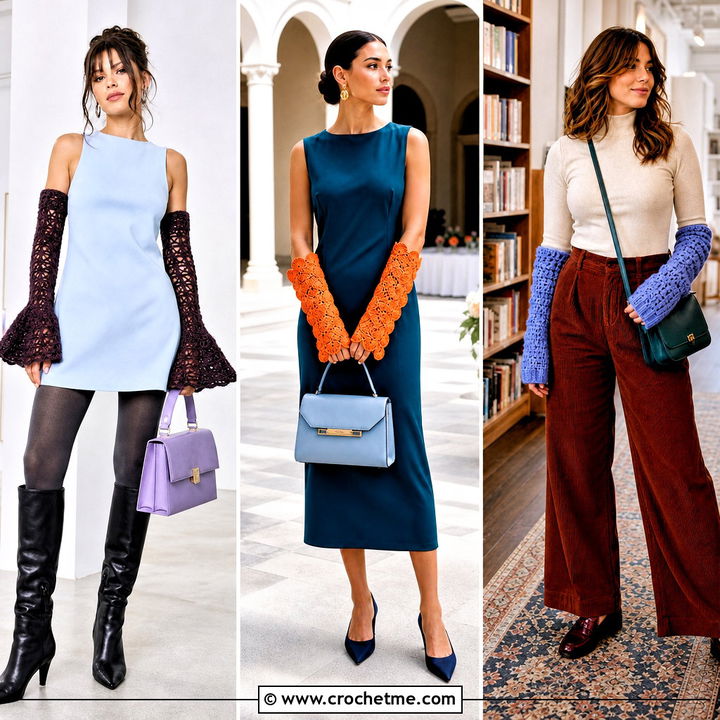 35 Crochet Arm Warmers Outfit Ideas for Cozy Layered Looks