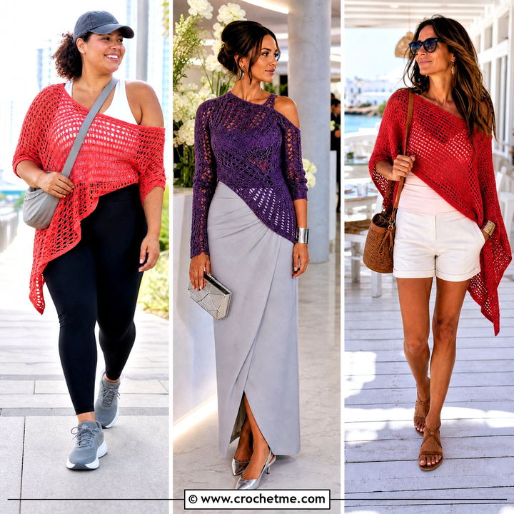 35 Crochet Asymmetrical Top Outfit Ideas for Bold Summer Style