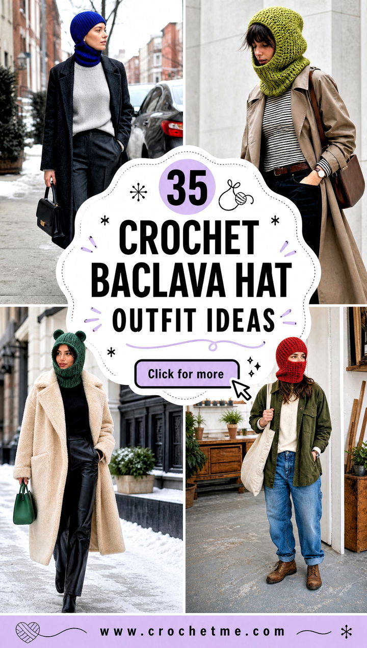 35 crochet baclava hat outfit ideas - 35 crochet baclava hat outfit ideas