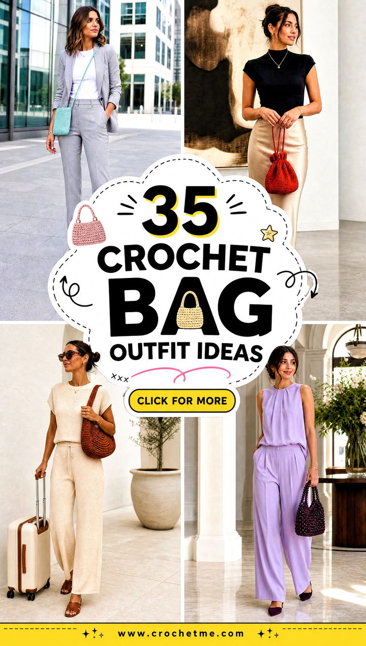 35 crochet bag outfit ideas - 35 crochet bag outfit ideas