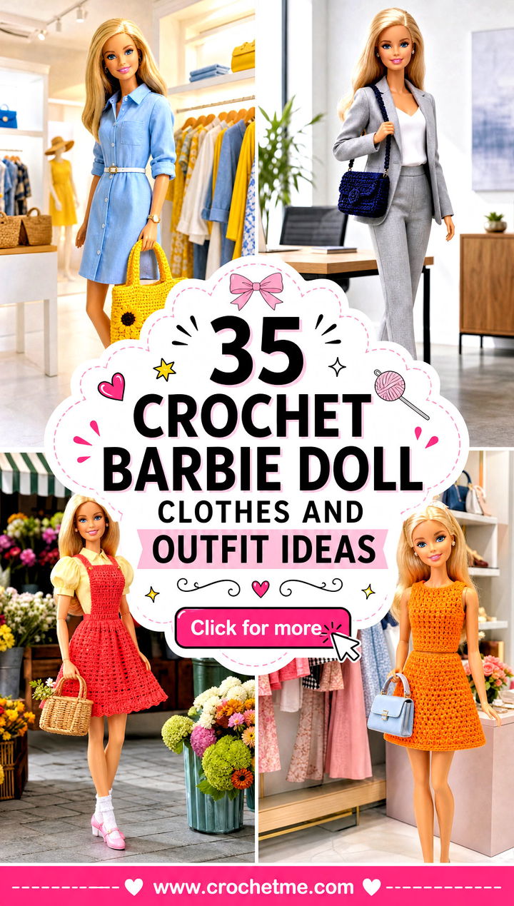 35 crochet barbie doll clothes and outfit ideas - 35 crochet barbie doll clothes and outfit ideas