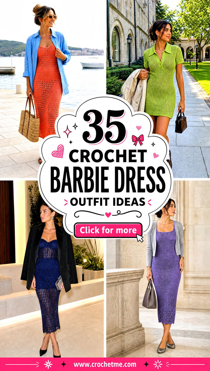 35 crochet barbie dress outfit ideas - 35 crochet barbie dress outfit ideas